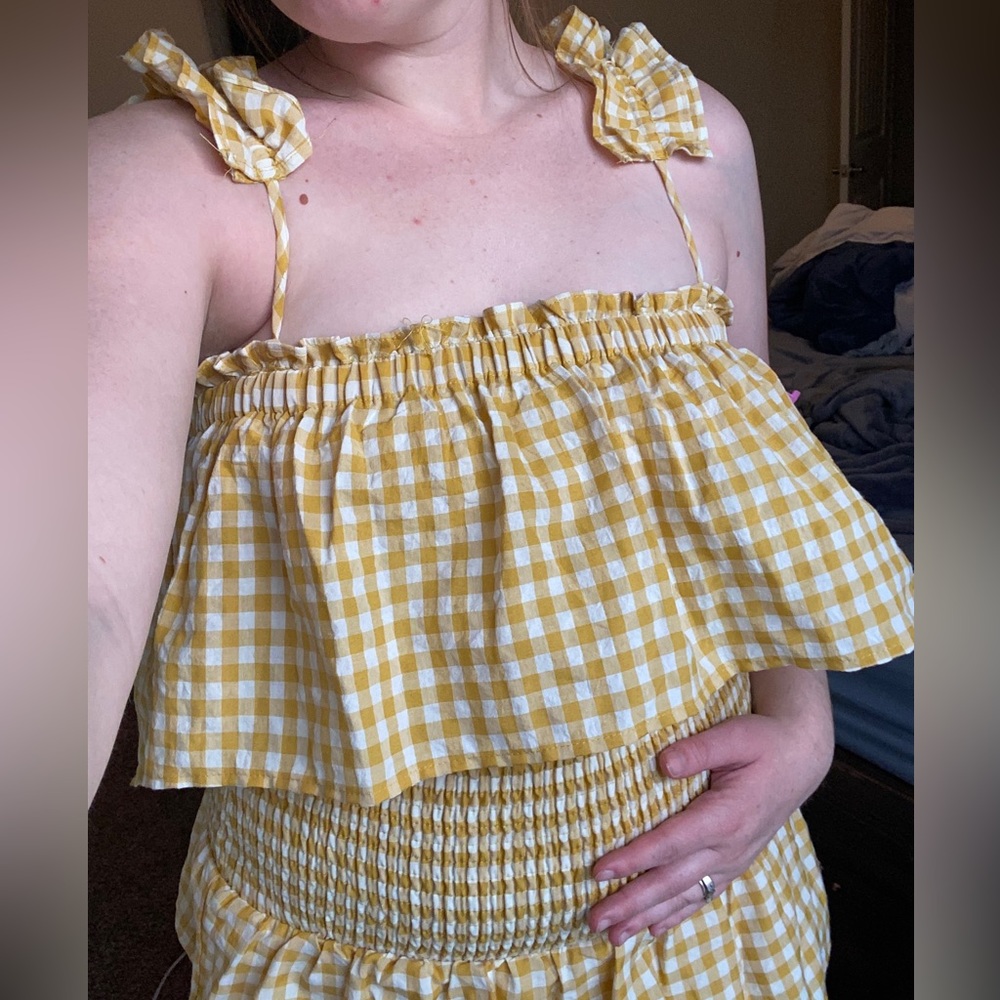 Mable yellow gingham two piece - Picture 3 of 9